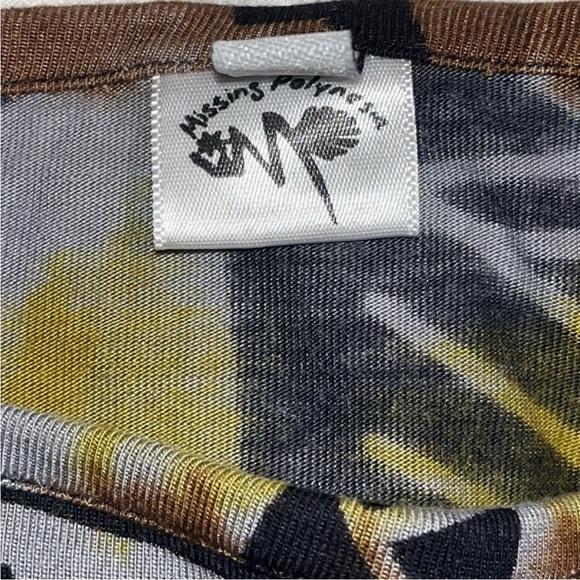 Hawaiian Women's Missing Polynesia size 0 brown green black and gray blouse - Picture 4 of 8